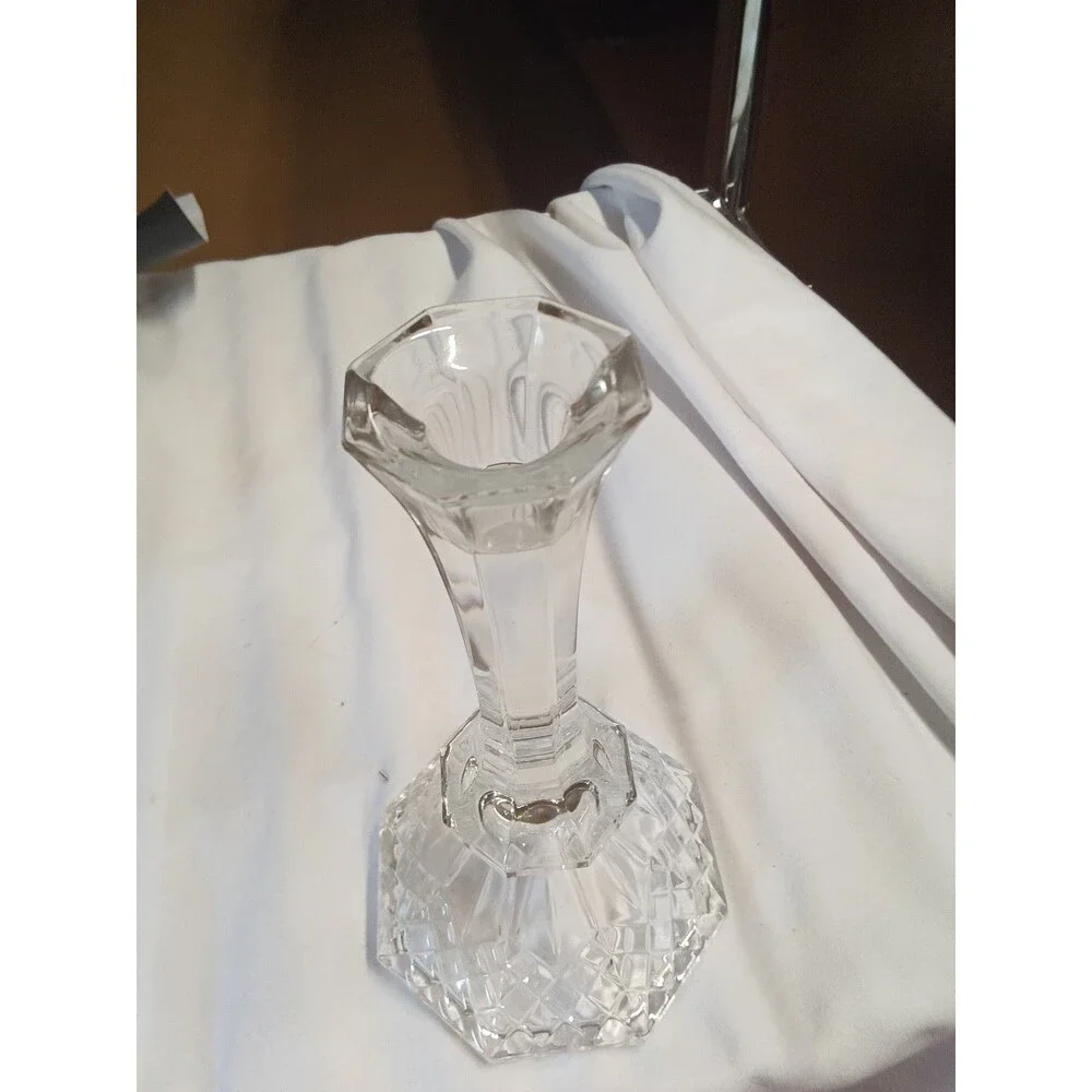 Elegant Crystal Glass Candlestick Holder - 25% Off 5+ Items